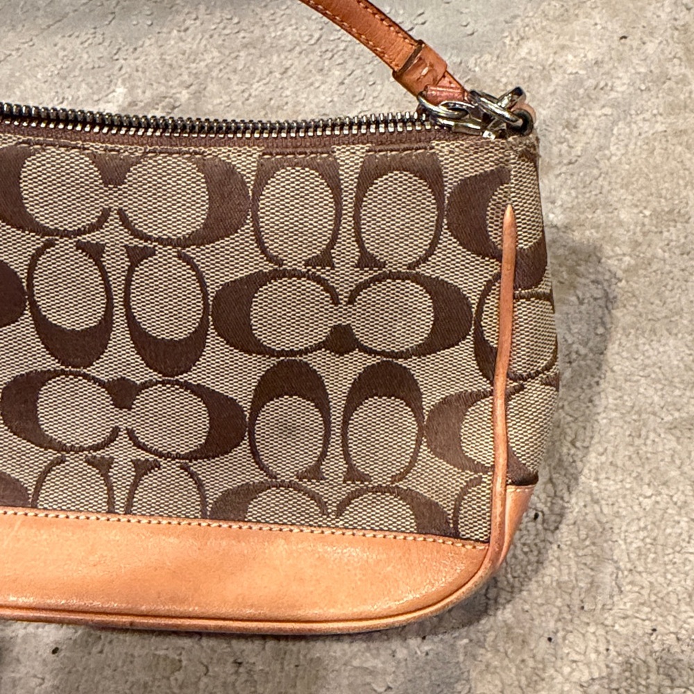 Vintage Y2K Coach signature Demi monogram small shoulder hand bag purse GUC - Picture 2 of 12